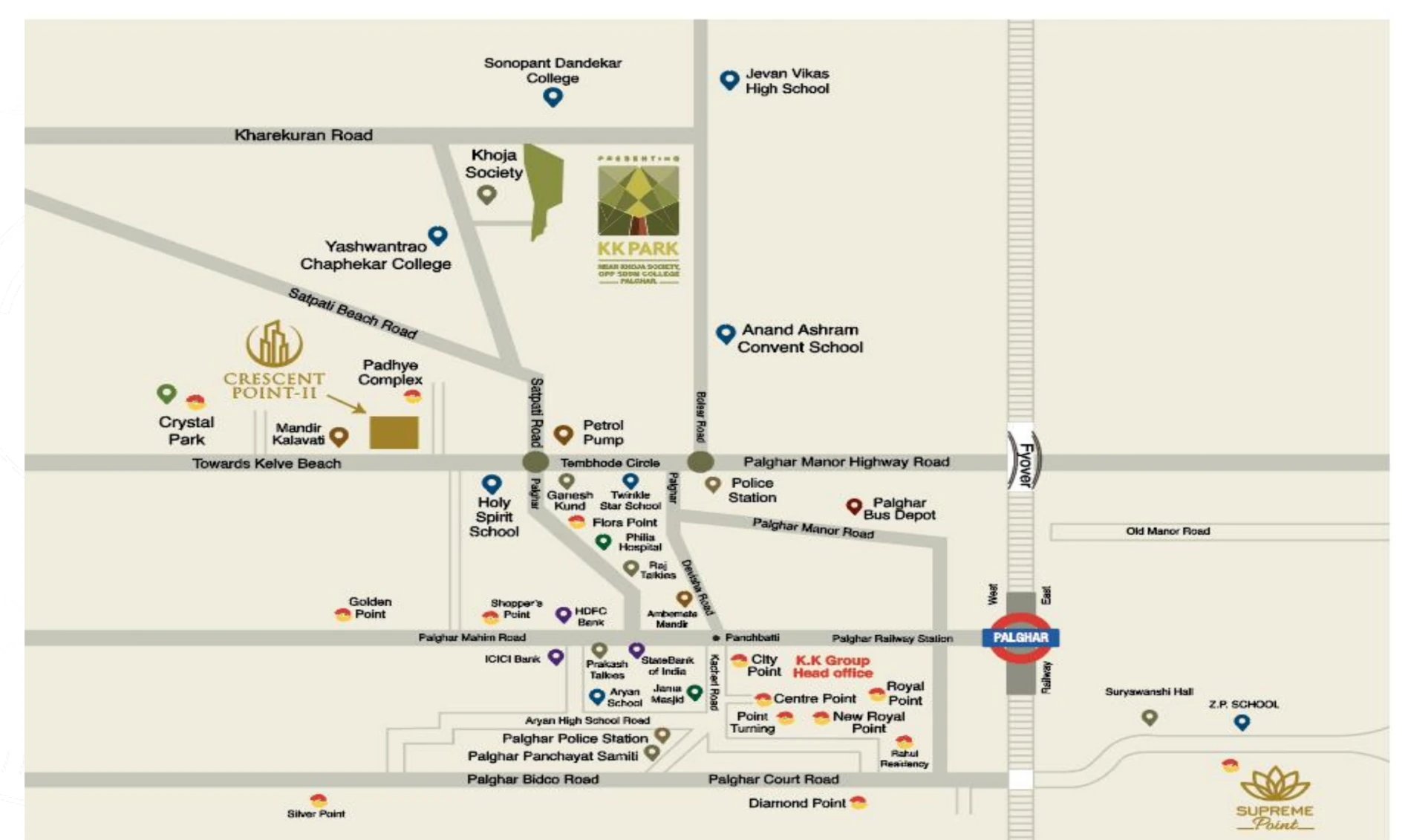 Crescent Point-II location map reproduced from the project brochure