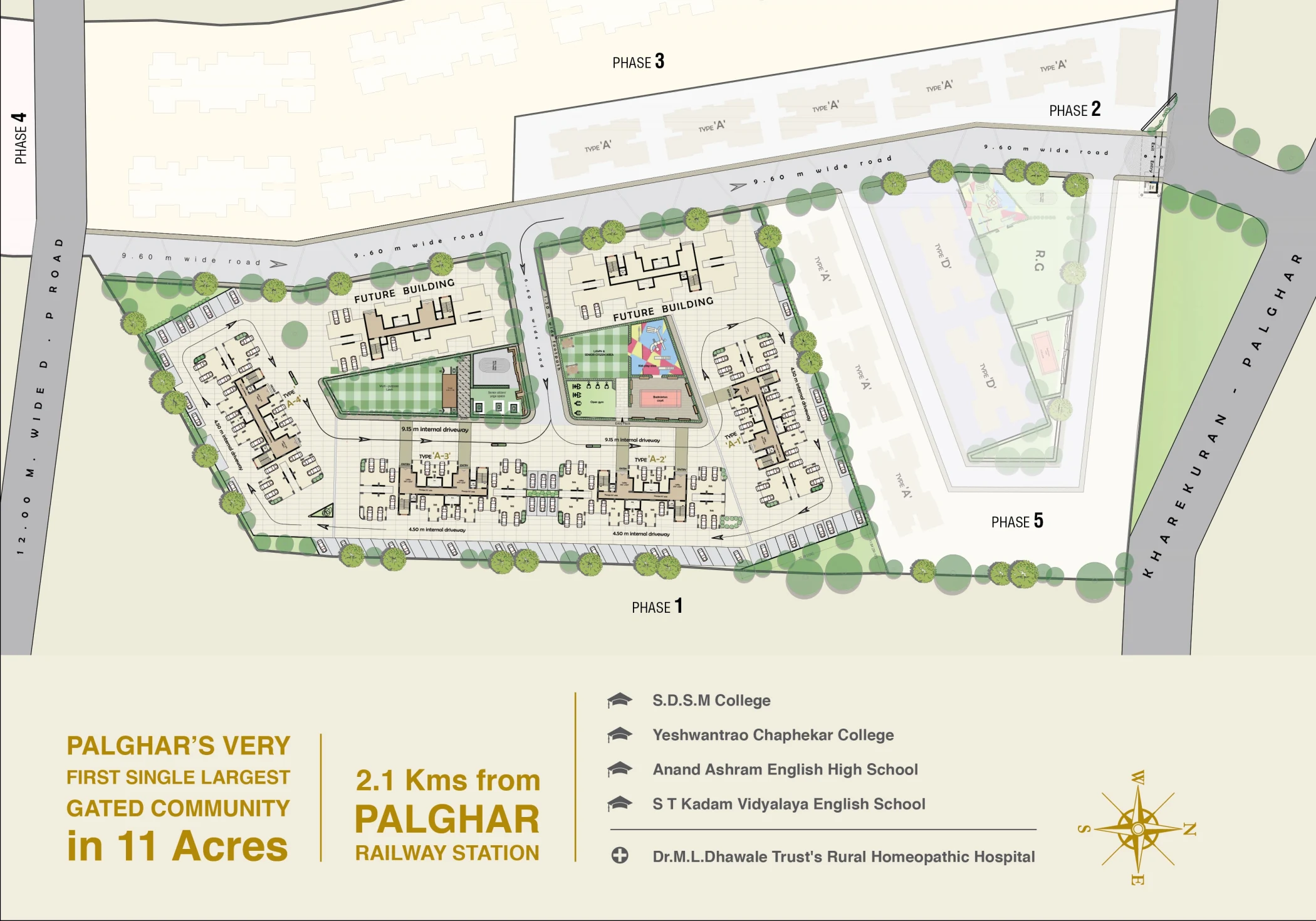 K.K. Park site master plan reproduced from the project brochure